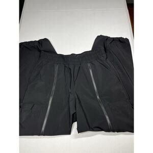Athleta Stay Fly Pants Joggers Black M Zipper Vents Cargo Pockets